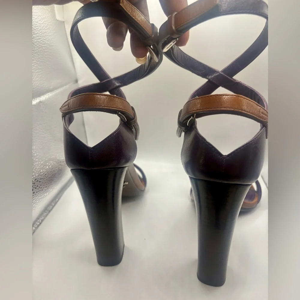 Prada Calzatura Donna Madras Fume Sandal - Picture 3 of 10